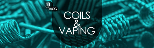 "coils and vaping" written on wallpaper of coils
