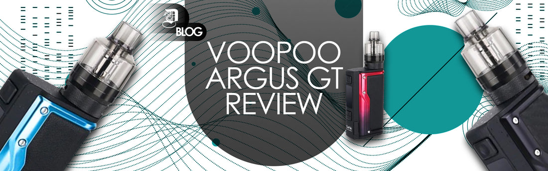 Voopoo argus gt vape device on abstract background on dragonvape.ca