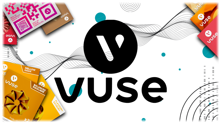 Vuse vape pod brand logo on white background