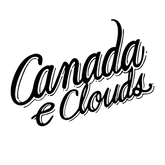 Text 'Camada e Clouds vape e-juice' in black on a green background