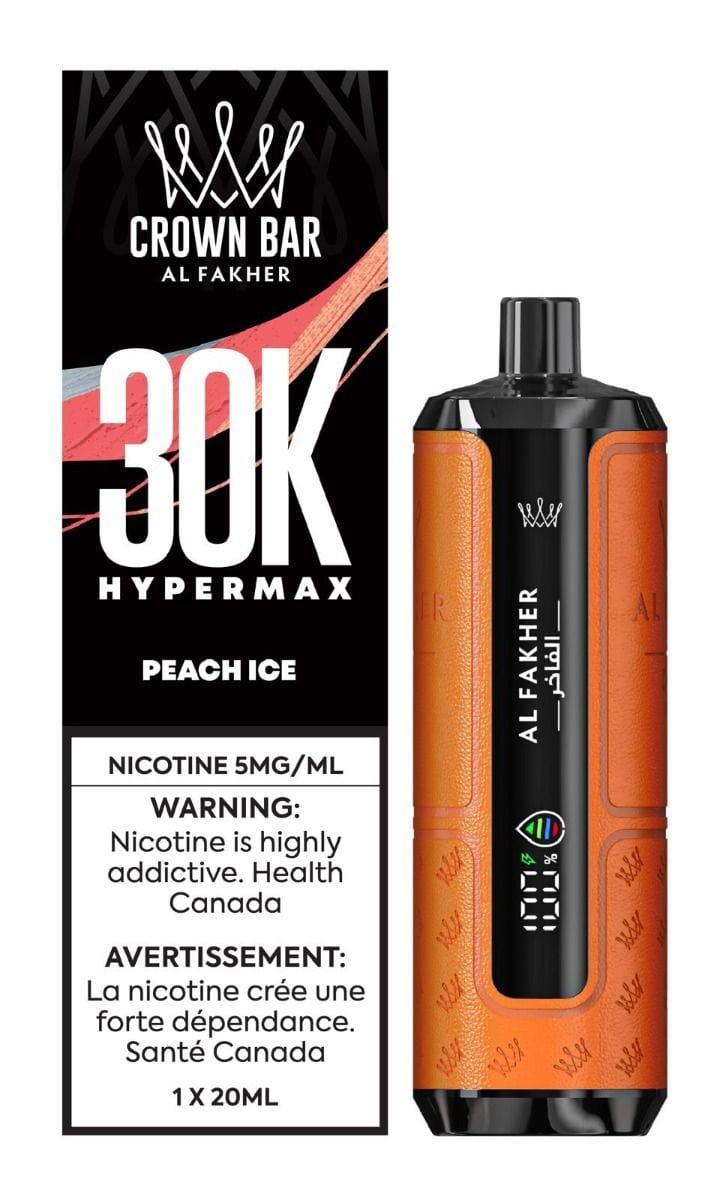 Al Fakher Hyper Max 30K - Peach Ice Disposable Vape available on Canada online vape shop