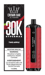 Al Fakher Hyper Max 30K - Two Apple Disposable Vape available on Canada online vape shop
