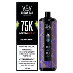 Al Fakher Mega Max 75K - Grape Mint Disposable Vape available on Canada online vape shop
