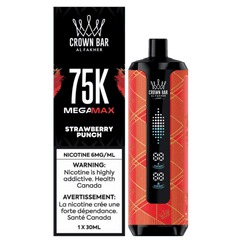 Al Fakher Mega Max 75K - Strawberry Punch Disposable Vape available on Canada online vape shop