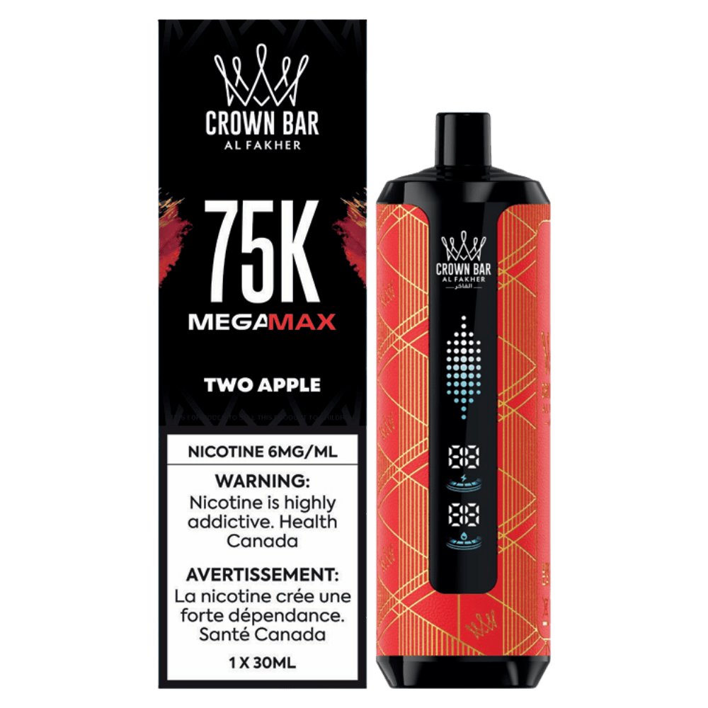Al Fakher Mega Max 75K - Two Apple Disposable Vape available on Canada online vape shop