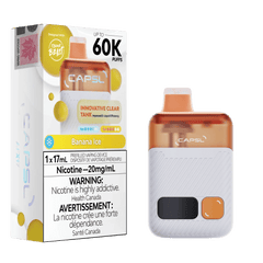 CAPSL 60K By Flavour Beast - Banana Ice Disposable Vape available on Canada online vape shop