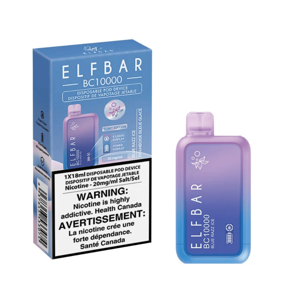 Elf Bar 10K - Blue Razz Ice Disposable Vape available on Canada online vape shop