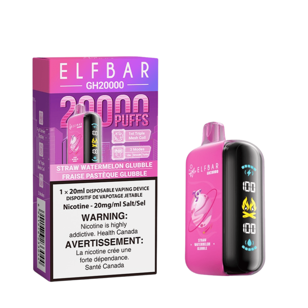 Elf Bar GH20K - Straw Watermelon Glubbule Disposable Vape available on Canada online vape shop