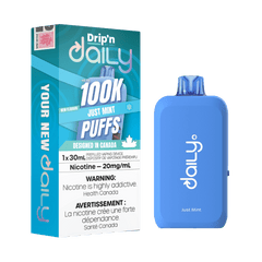 Envi Drip'n Daily 100K - Just Mint Disposable Vape available on Canada online vape shop