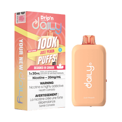 Envi Drip'n Daily 100K - Just Peach Disposable Vape available on Canada online vape shop