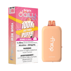 Envi Drip'n Daily 100K - Just Punch Disposable Vape available on Canada online vape shop