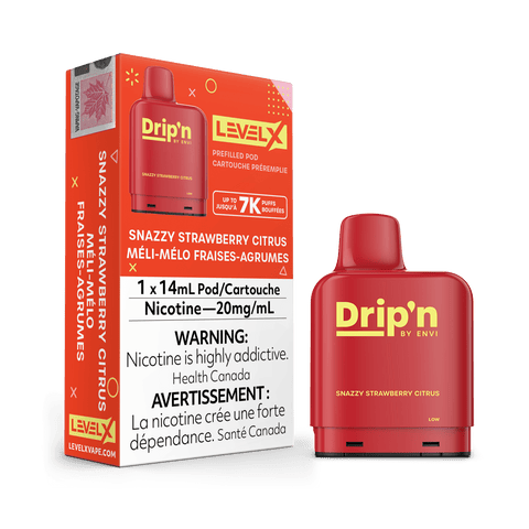 Envi Drip'n Level X Pod - Snazzy Strawberry Citrus available on Canada online vape shop