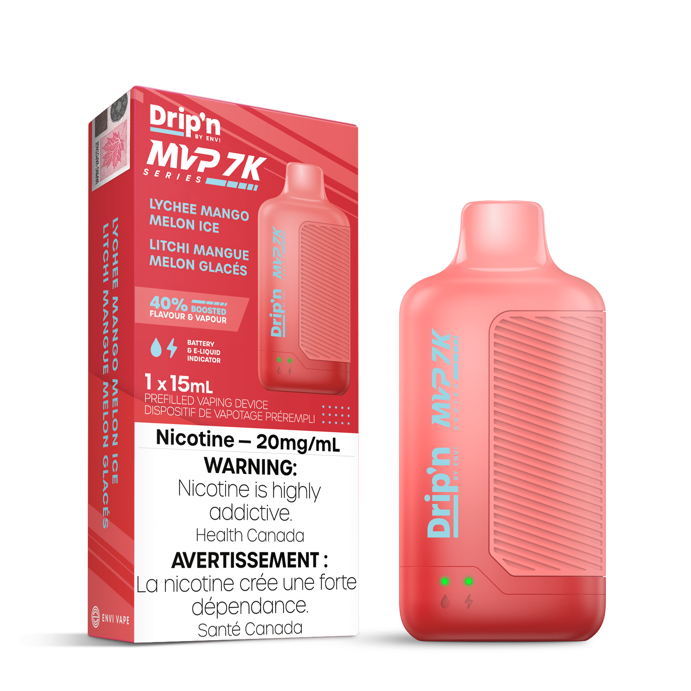 ENVI Drip'n MVP 7K -  Lychee Mango Disposable Vape available on Canada online vape shop