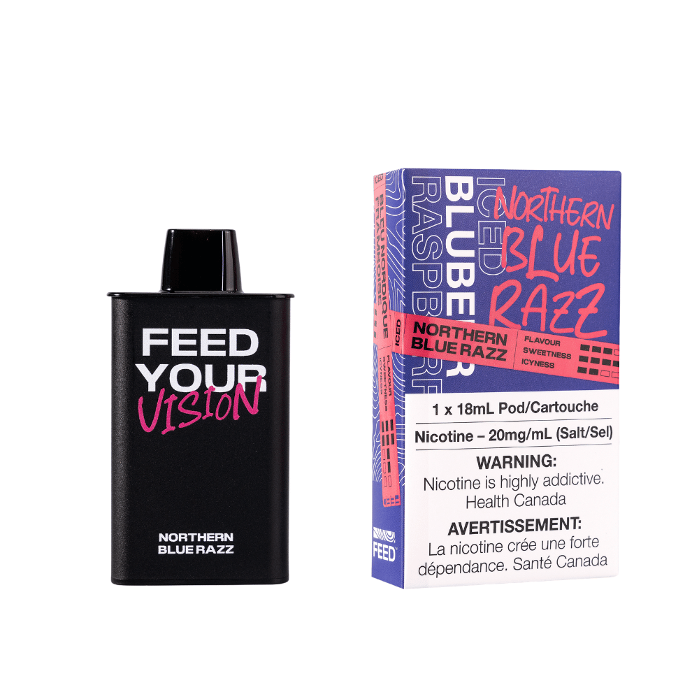 FEED 9K Pod - Northern Blue Razz available on Canada online vape shop
