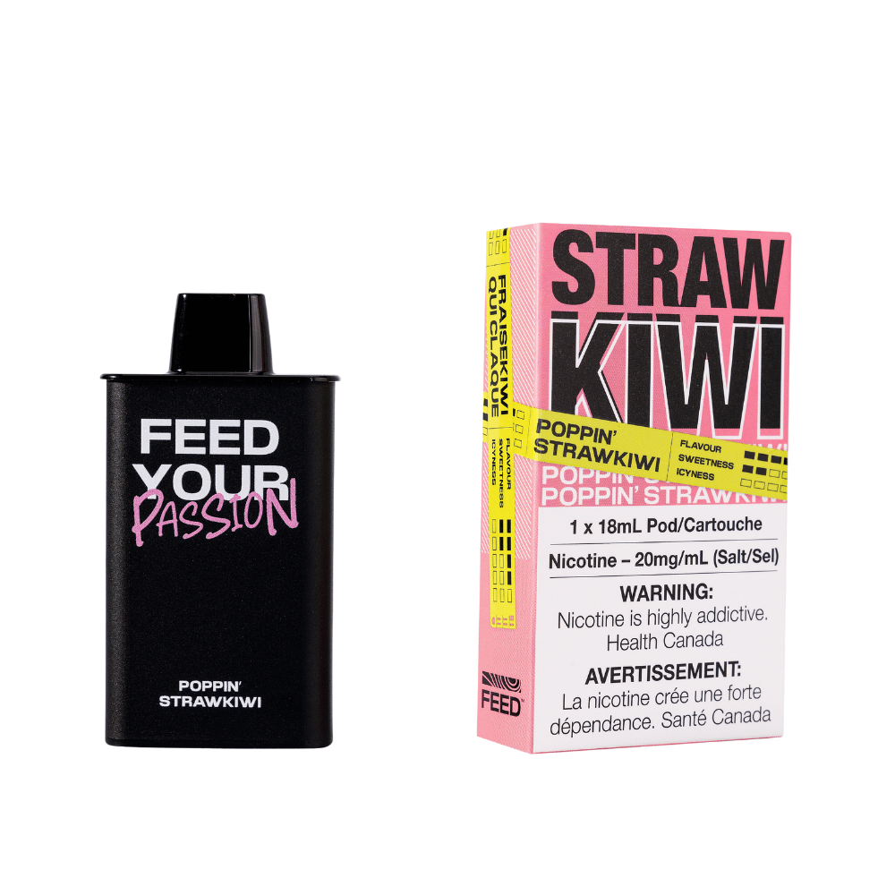 FEED 9K Pod - Poppin' StrawKiwi available on Canada online vape shop