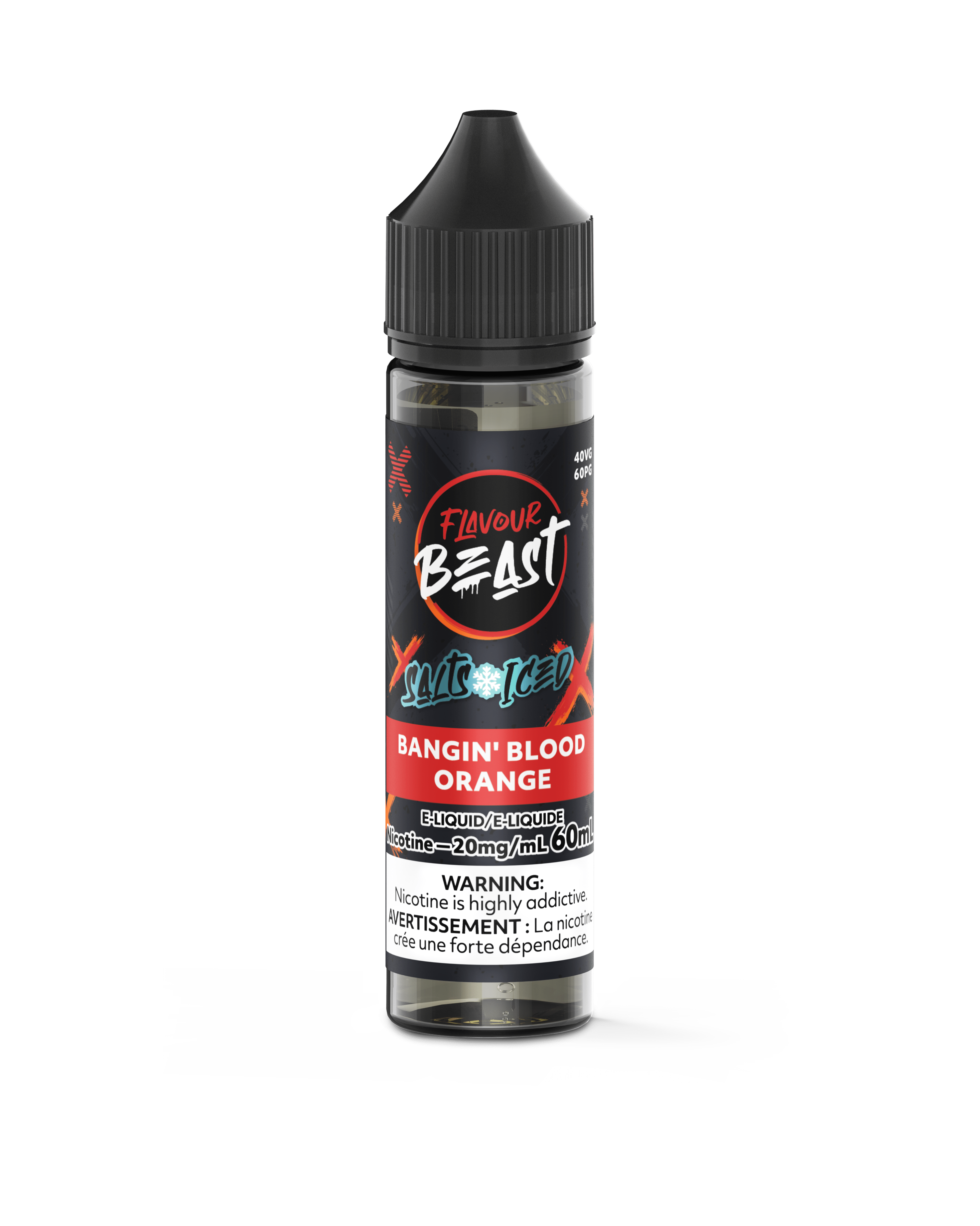 Flavour Beast 60ML Salt - Bangin' Blood Orange Iced Nic Salt E-Liquid available on Canada online vape shop