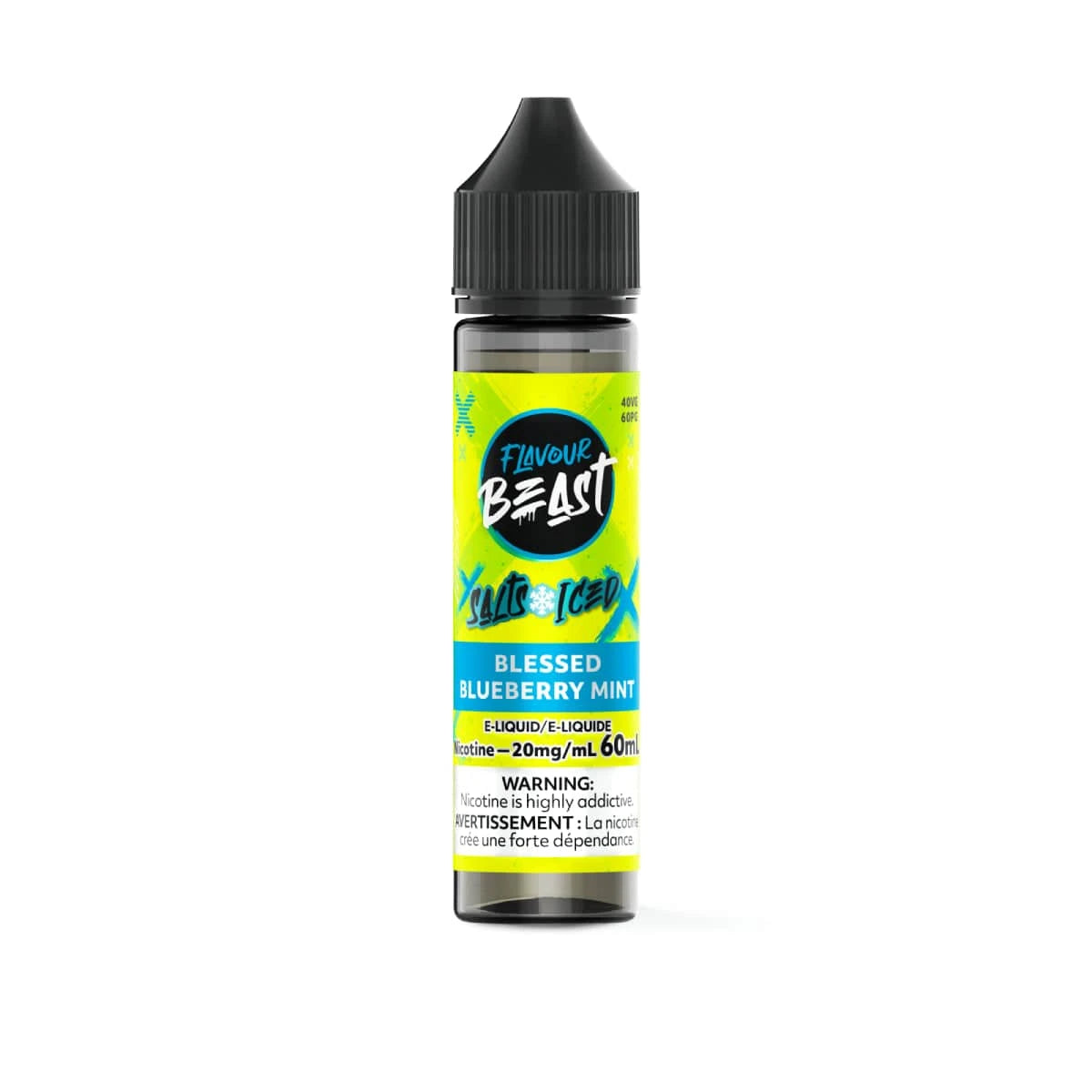 Flavour Beast 60ML Salt - Blessed Blueberry Mint Nic Salt E-Liquid available on Canada online vape shop
