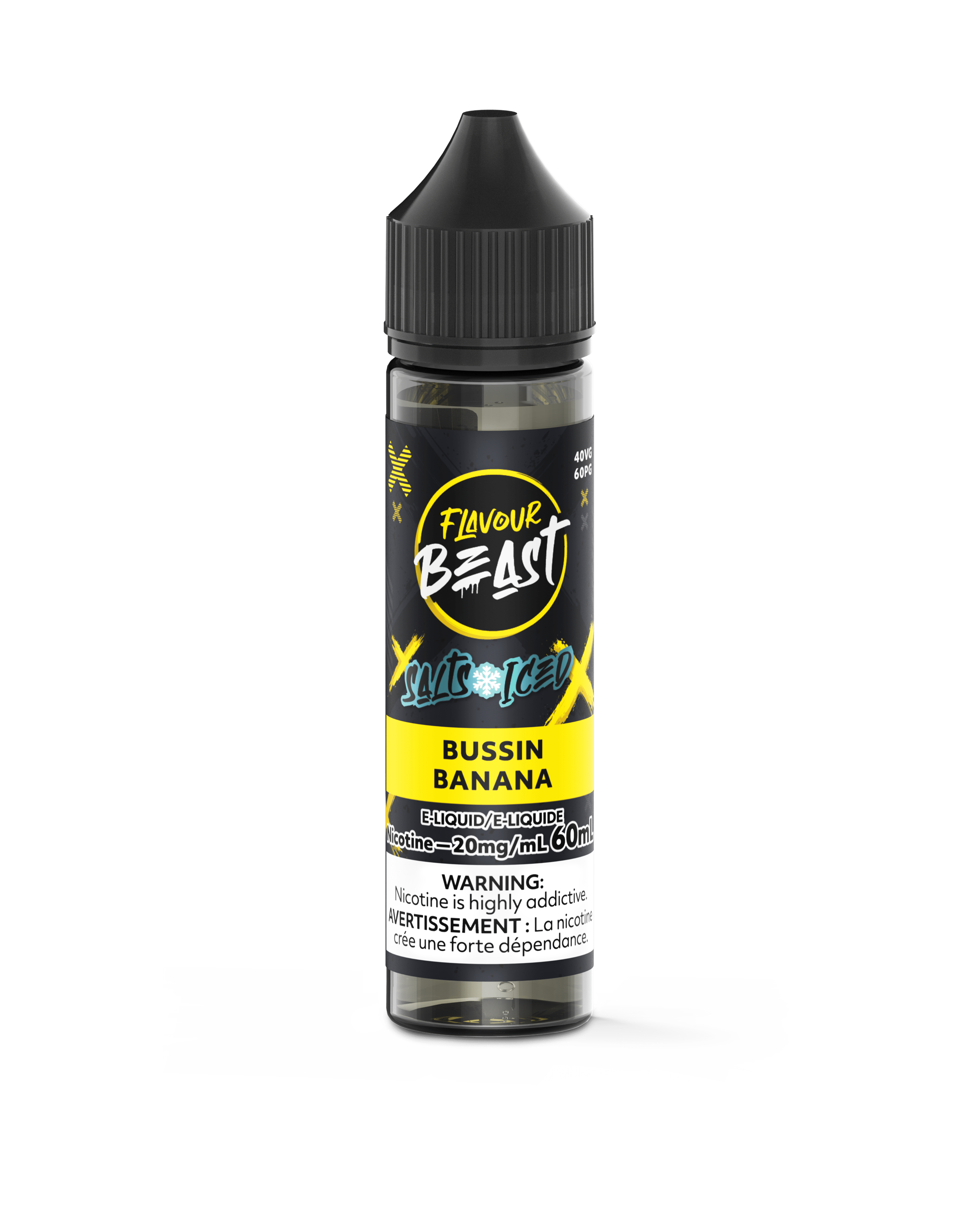 Flavour Beast 60ML Salt - Bussin Banana Iced Nic Salt E-Liquid available on Canada online vape shop