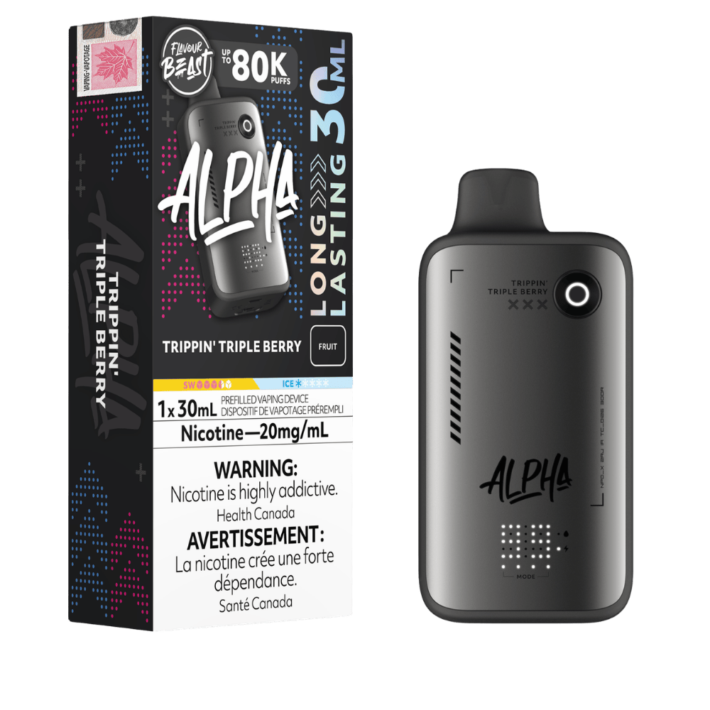 Flavour Beast Alpha 80K - Trippin' Triple Berry Disposable Vape available on Canada online vape shop