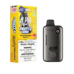 Flavour Beast Alpha 80K - Yellow Pineapple Fruity G Disposable Vape available on Canada online vape shop