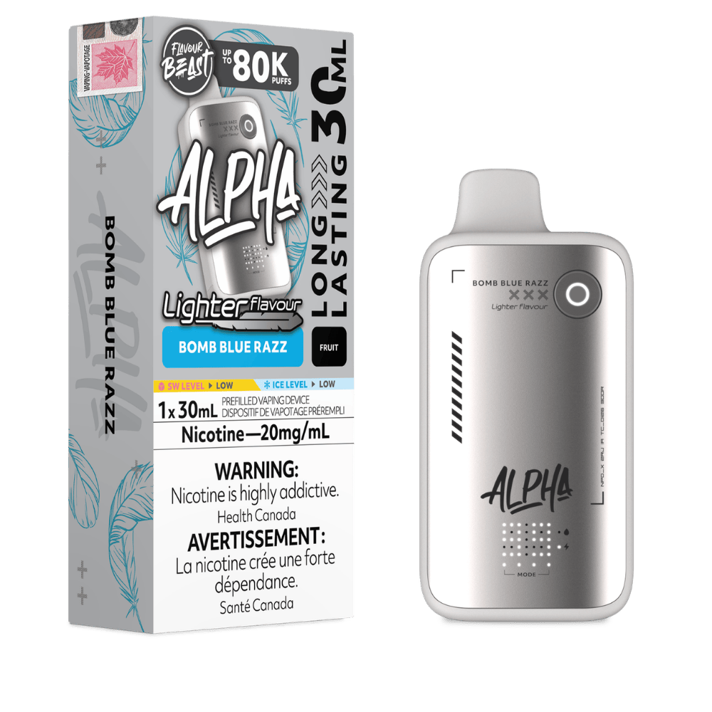 Flavour Beast Alpha Light 80K - Bomb Blue Razz Disposable Vape available on Canada online vape shop