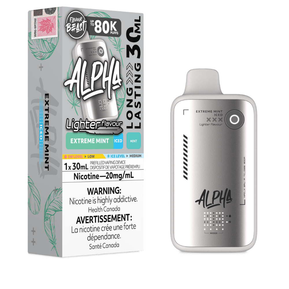 Flavour Beast Alpha Light 80K - Extreme Mint Iced Disposable Vape available on Canada online vape shop