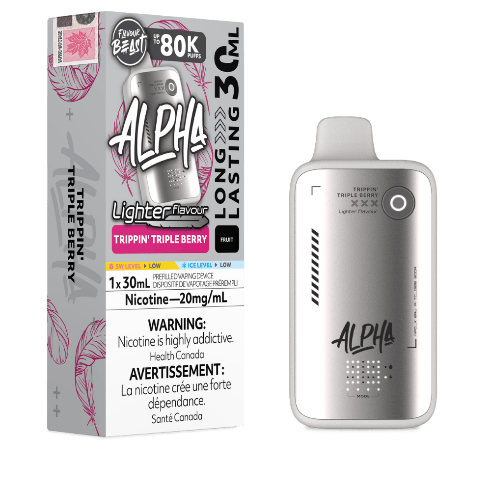 Flavour Beast Alpha Light 80K - Trippin' Triple Berry Disposable Vape available on Canada online vape shop