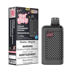 Flavour Beast Beast Mode 8K - STR8 UP Strawberry Banana Iced Disposable Vape available on Canada online vape shop