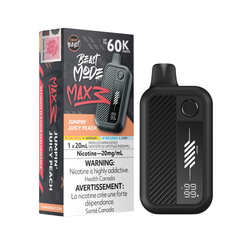 Flavour Beast Beast Mode Max 3 - Jumpin' Juicy Peach Disposable Vape available on Canada online vape shop