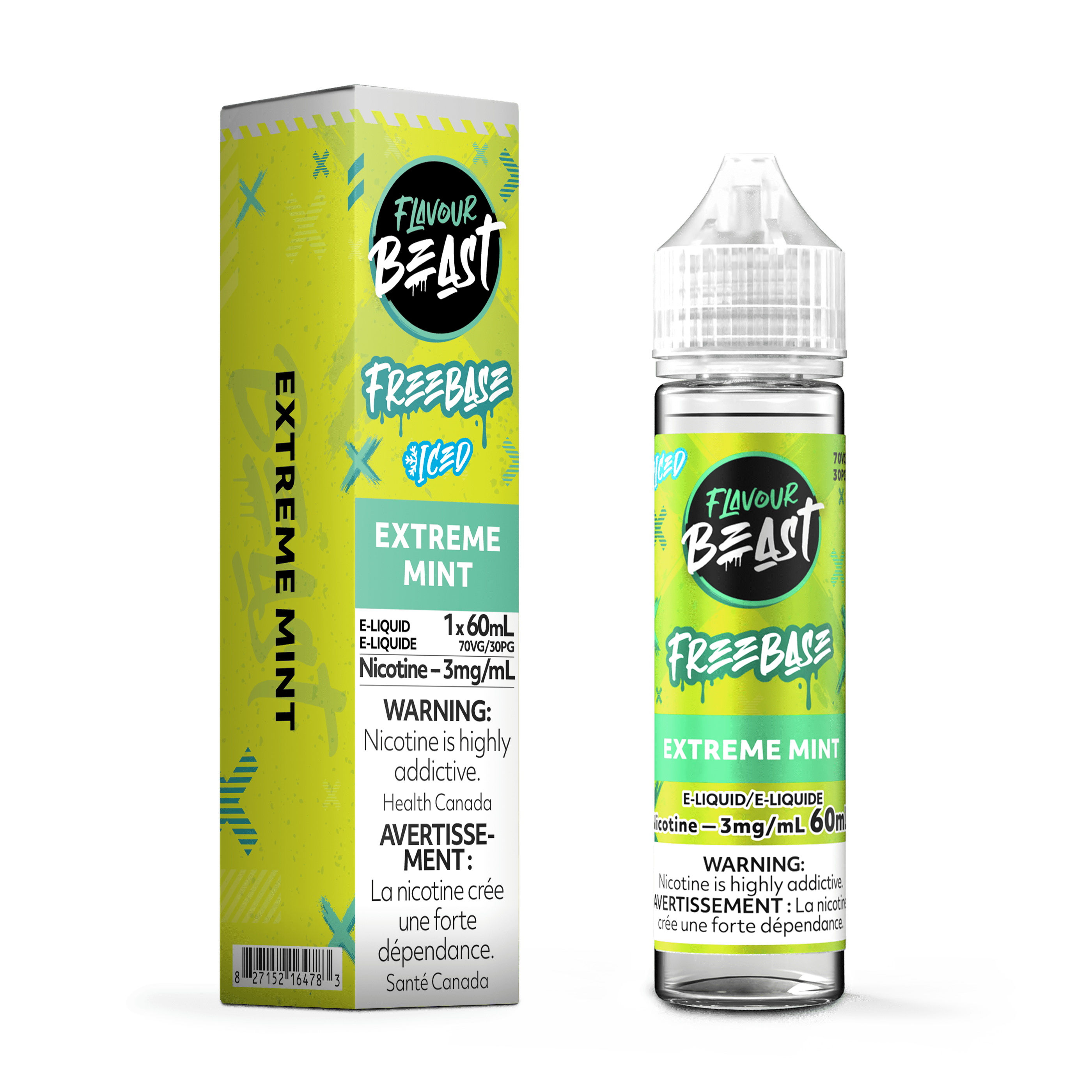 Flavour Beast Freebase - Extreme Mint E-Liquid available on Canada online vape shop