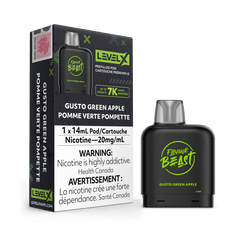 Flavour Beast Level X Pod - Gusto Green Apple available on Canada online vape shop