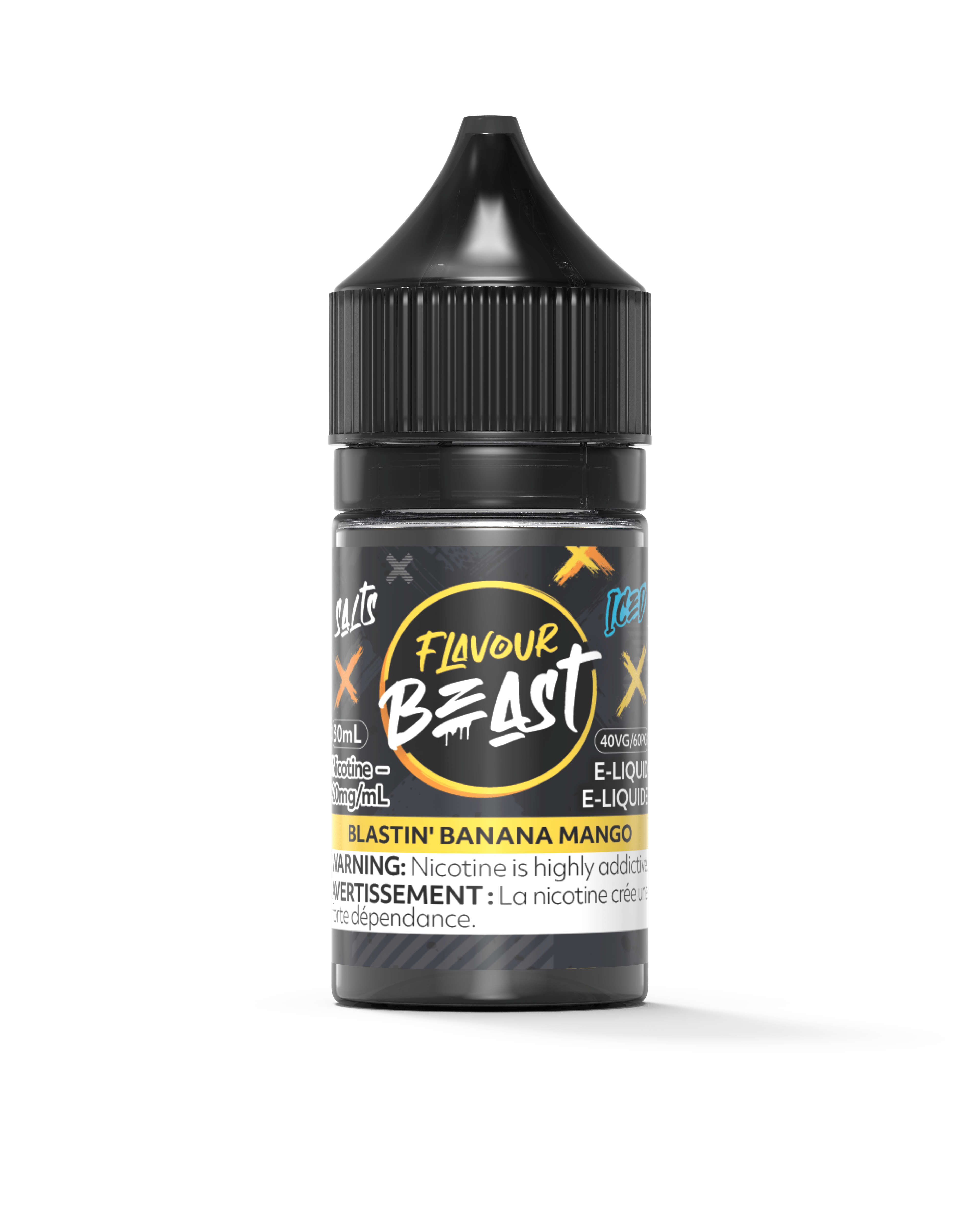Flavour Beast Salt - Blastin' Banana Mango Iced Nic Salt E-Liquid available on Canada online vape shop