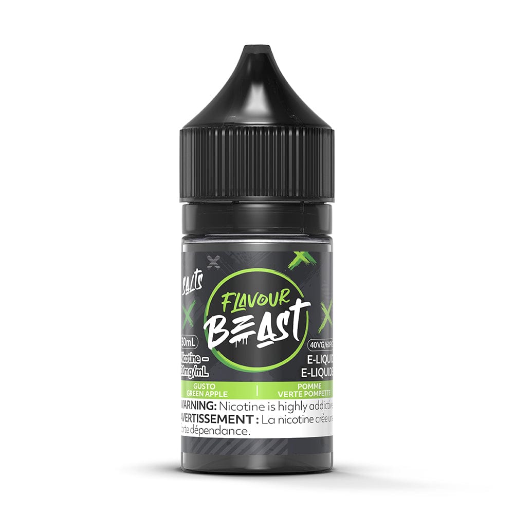 Flavour Beast Salt - Gusto Green Apple Nic Salt E-Liquid available on Canada online vape shop