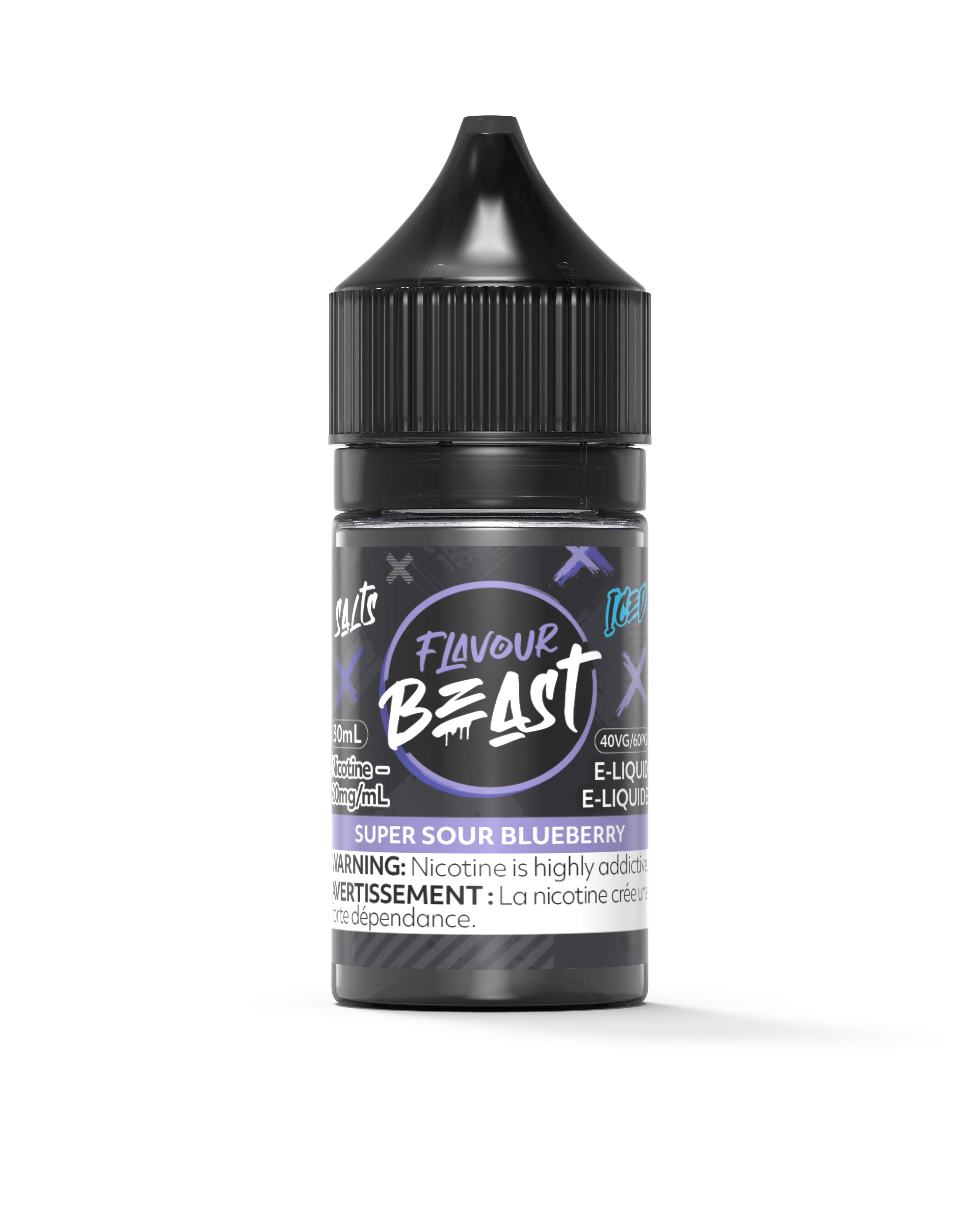 Flavour Beast Salt - Super Sour Blueberry Iced Nic Salt E-Liquid available on Canada online vape shop
