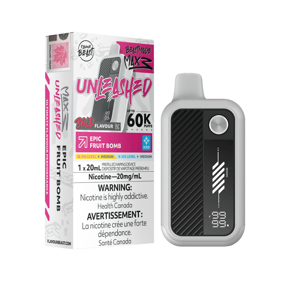 Flavour Beast Unleashed Beast Mode Max 3 - Epic Fruit Bomb Iced Disposable Vape available on Canada online vape shop