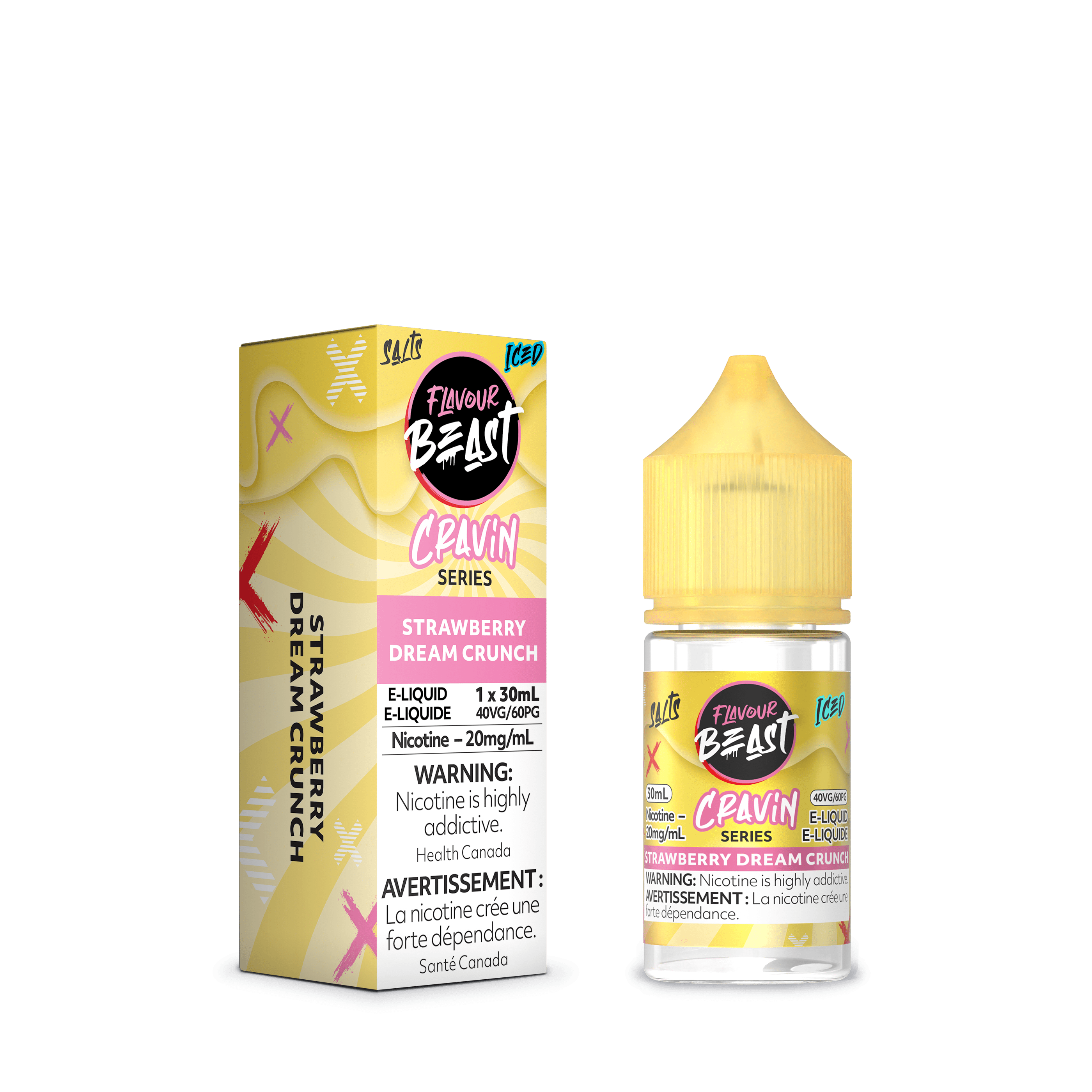 Flavour Beast Unleashed Cravin Salt - Strawberry Dream Crunch Iced available on Canada online vape shop