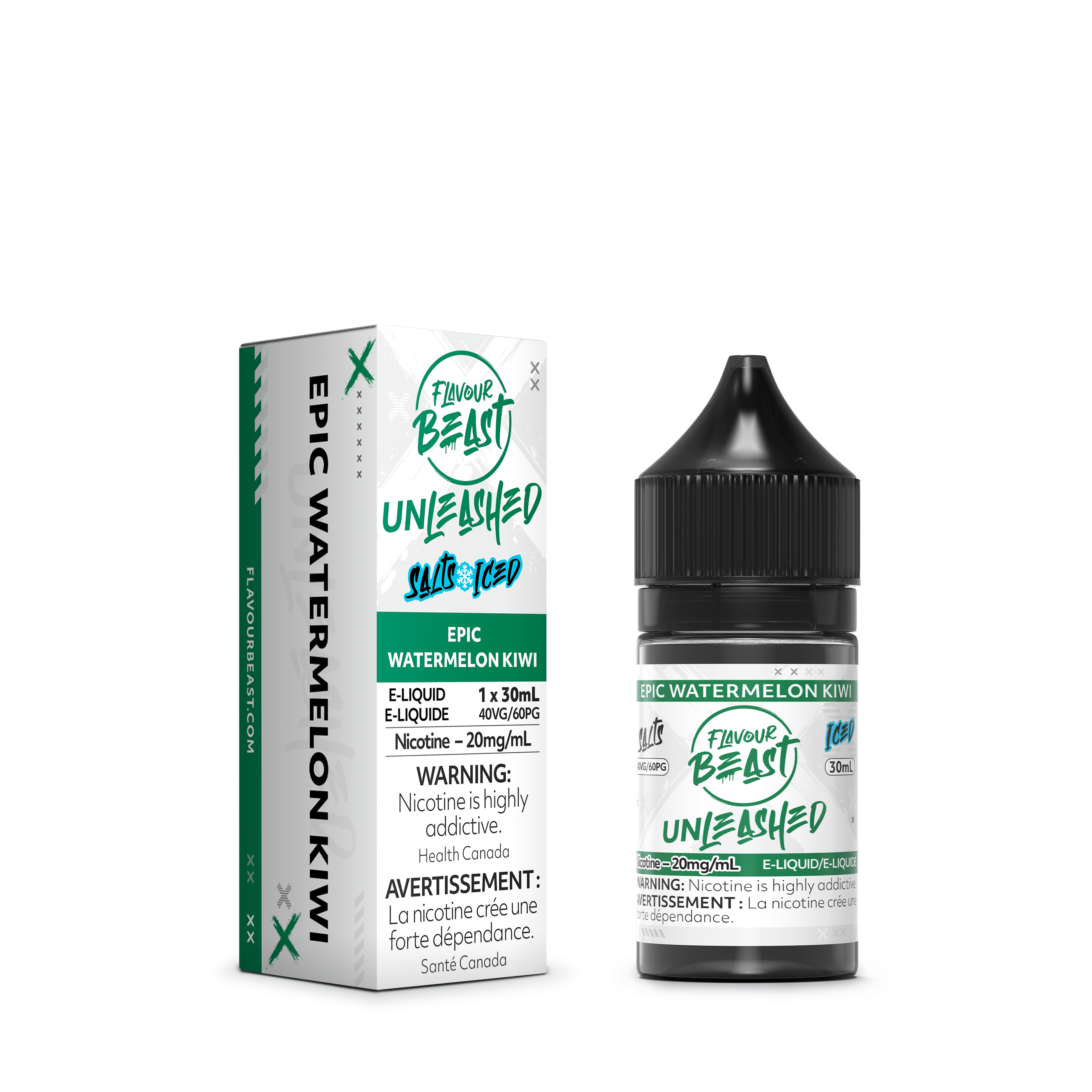 Flavour Beast Unleashed Salt - Epic Watermelon Kiwi available on Canada online vape shop