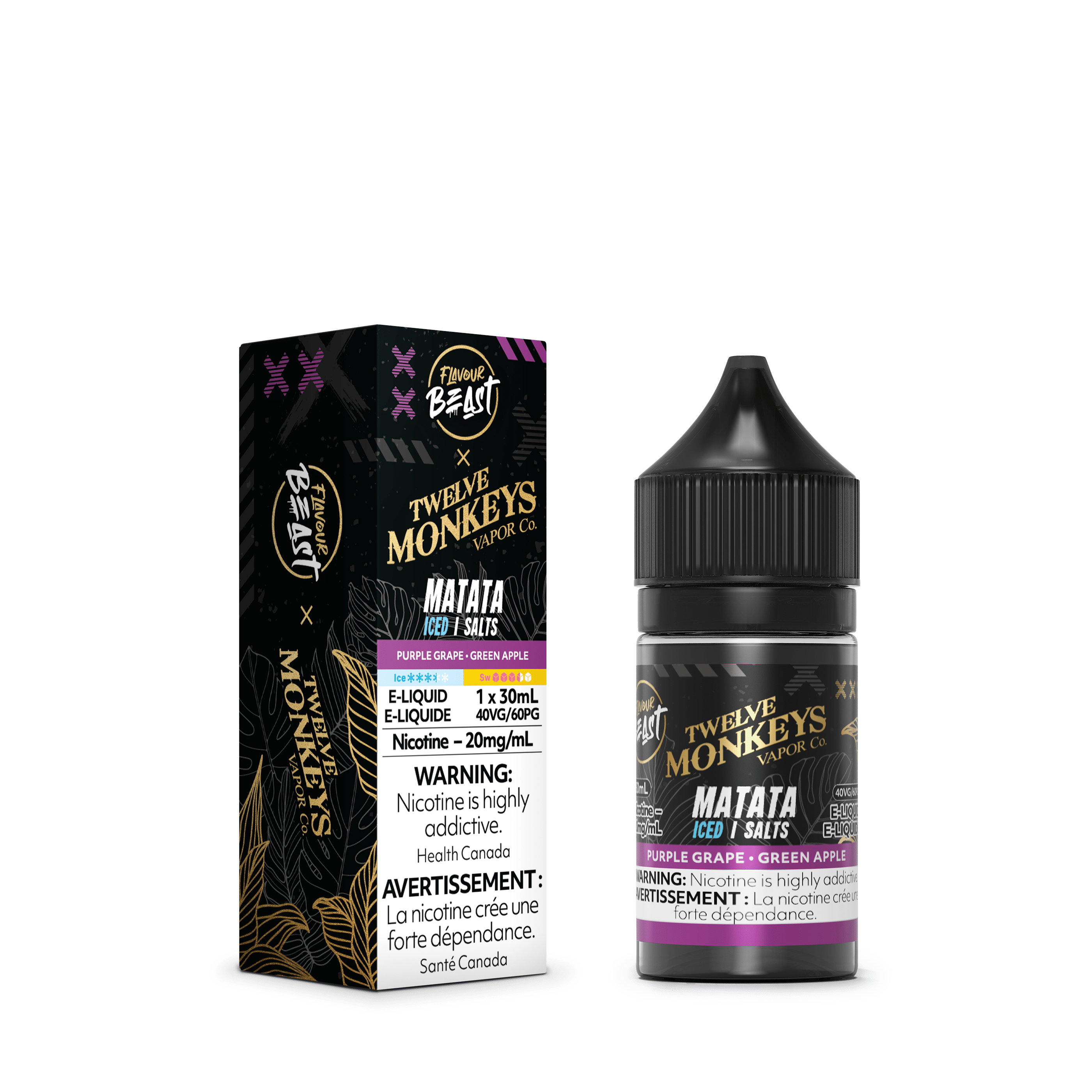 Flavour Beast x 12 Monkeys - Matata Iced Nic Salt E-Liquid available on Canada online vape shop