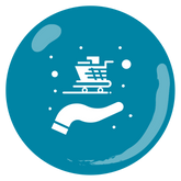 Free shipping logo in Blue,