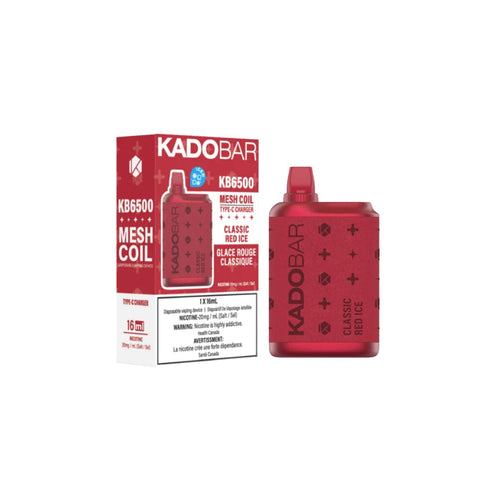 KadoBar 6500 - Classic Red Ice Disposable Vape available on Canada online vape shop