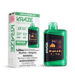 Kraze HD Mega - Apple Bomb Ice Disposable Vape available on Canada online vape shop