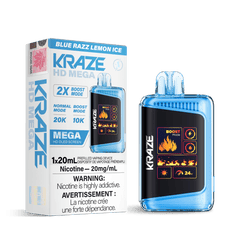 Kraze HD Mega - Blue Razz Lemon Ice Disposable Vape available on Canada online vape shop