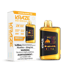 Kraze HD Mega - Cantaloupe Ice Disposable Vape available on Canada online vape shop