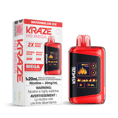 Kraze HD Mega - Watermelon Ice Disposable Vape available on Canada online vape shop
