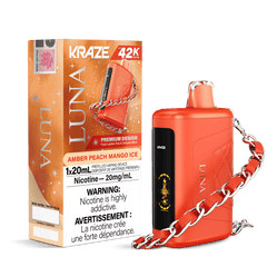 Kraze Luna - Amber Peach Mango Ice Disposable Vape available on Canada online vape shop