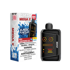 Kraze Mega X Klassic - Red Lighting Ice Disposable Vape available on Canada online vape shop