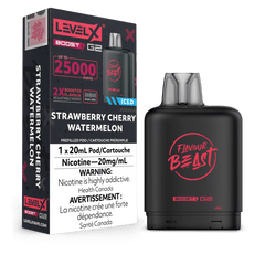 Level X Flavour Beast Boost Pod - Strawberry Cherry Watermelon available on Canada online vape shop