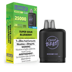 Level X Flavour Beast Boost Pod - Super Sour Blueberry Iced available on Canada online vape shop