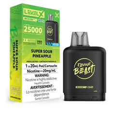 Level X Flavour Beast Boost Pod - Super Sour Pineapple Iced available on Canada online vape shop