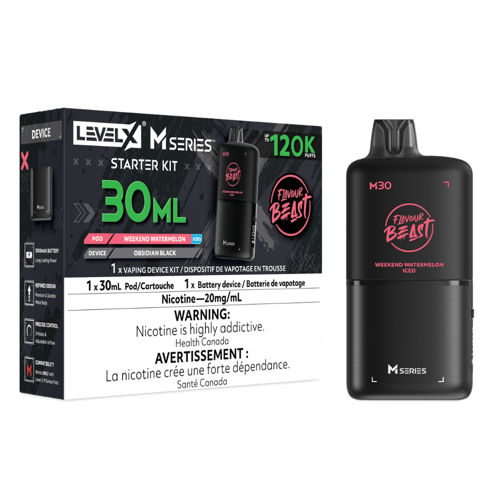 Level X Flavour Beast M Series 30ML Starter Kit - Weekend Watermelon Iced available on Canada online vape shop